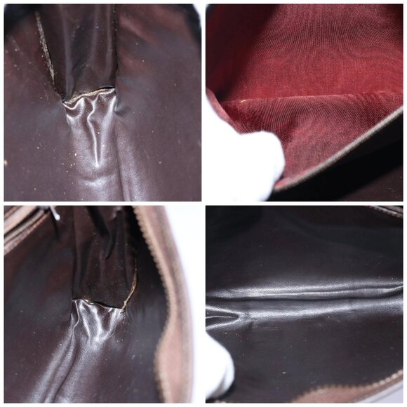 CELINE C Macadam Canvas Clutch Bag Beige Auth - Picture 15 of 16